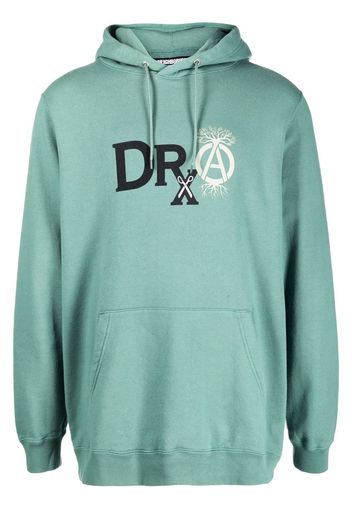 Neighborhood x DRXSRL logo-print detail hoodie - Verde