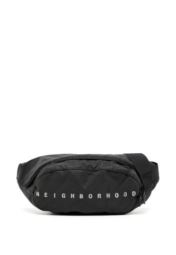 Neighborhood logo-print belt bag - Grigio