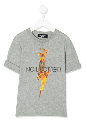 fire print T-shirt