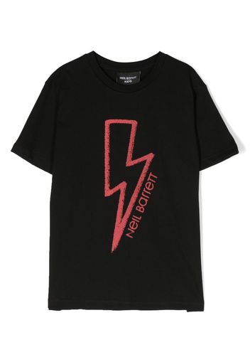 Neil Barrett Kids logo-print cotton T-shirt - Nero