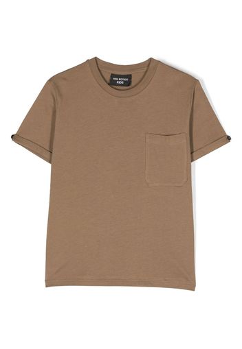 Neil Barrett Kids patch-pocket T-shirt - Marrone
