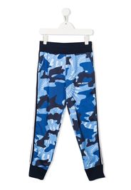 Neil Barrett Kids Pantaloni sportivi con stampa camouflage - Blu