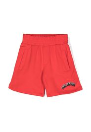 Neil Barrett Kids logo-print track shorts - Rosso