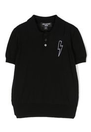 Neil Barrett Kids embroidered-logo short-sleeve T-shirt - Nero