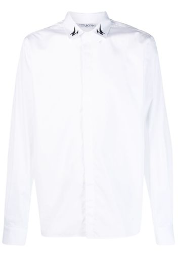 Neil Barrett logo-print cotton shirt - Bianco