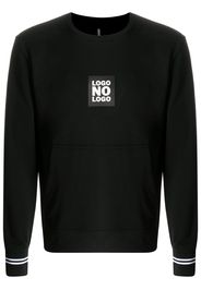 slogan-patch sweatshirt