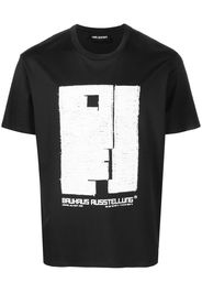 Neil Barrett T-shirt con stampa grafica Bauhaus - 514 BLACK NATURAL