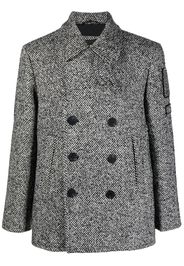 NEIL BARRETT double-breasted tweed coat - Nero