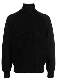 Neil Barrett embroidered-logo sleeve knit jumper - Nero