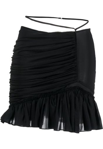 Nensi Dojaka ruched-detail mini skirt - Nero