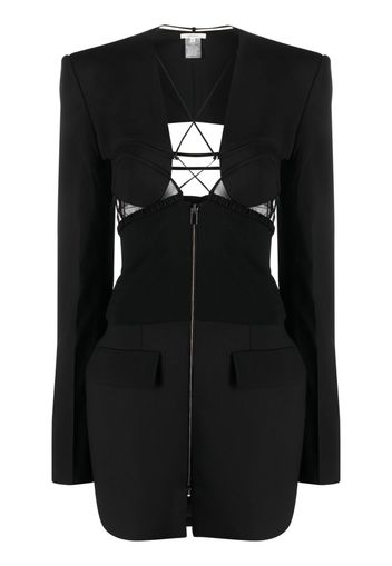 Nensi Dojaka Hybrid Jacket mini dress - Nero