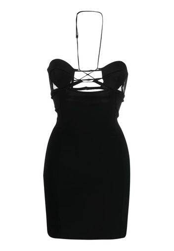 Nensi Dojaka strappy cut-out minidress - Nero