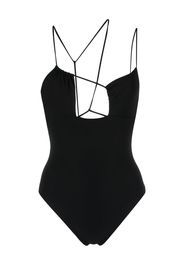 Nensi Dojaka strap-detail swimsuit - Nero