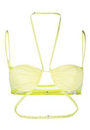 Nensi Dojaka double-strap halterneck bra - Verde