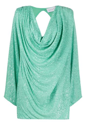 Carol sequin cowl-neck dress