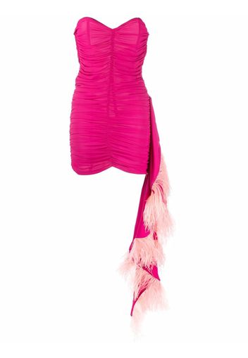 NERVI ruched mini dress - Rosa