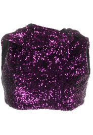 NERVI sequin-embellished crop top - Viola