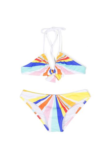 Nessi Byrd Kids striped halterneck bikini set - Multicolore