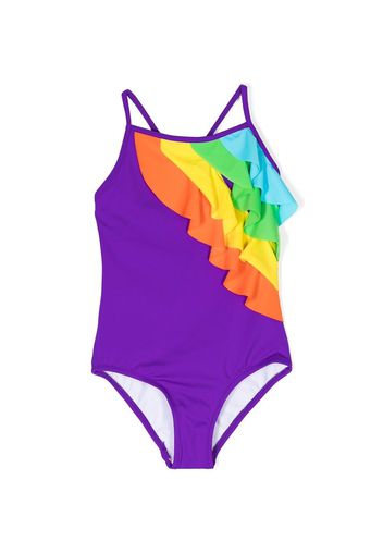 Nessi Byrd Kids ruffle-trim swimsuit - Viola