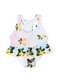 Nessi Byrd Kids Ira lemon-print tankini set - Multicolore