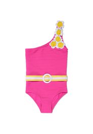 Nessi Byrd Kids crinkled one-shoulder swimsuit - Rosa