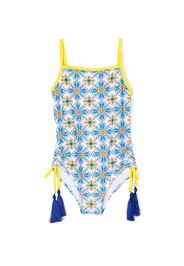 Nessi Byrd Kids geometric-print swimsuit - Multicolore