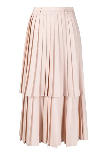 Neul tiered-pleat midi skirt - Rosa