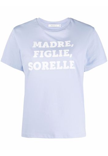 Neul slogan-print T-shirt - Blu