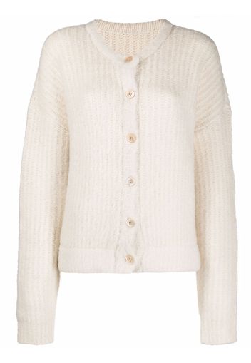 Neul ribbed-knit buttoned cardigan - Bianco