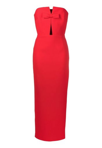 NEW ARRIVALS bow-detail strapless gown - Rosso