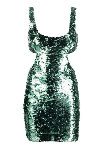 NEW ARRIVALS sequin open-back dress - Verde