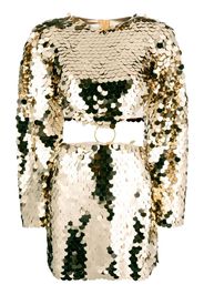 NEW ARRIVALS sequin-embellished minidress - Oro