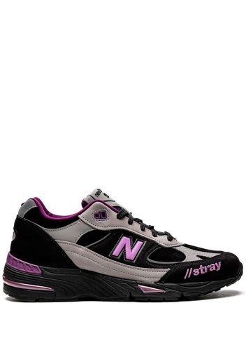 New Balance x Stray Rats 991 low-top sneakers - BLACK/GREY/PINK