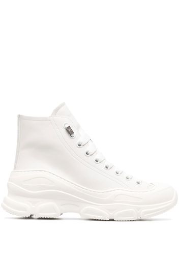 NEW STANDARD Future high-top leather trainers - Bianco