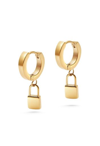 padlock drop earrings