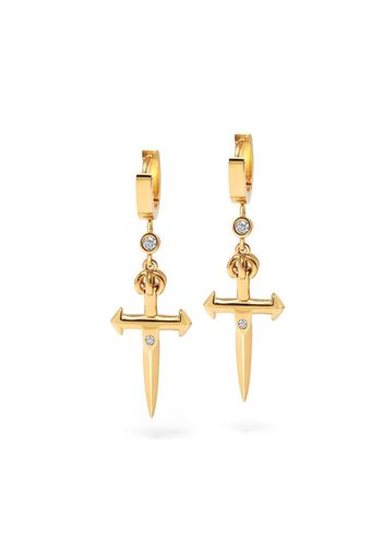 dagger drop earrings