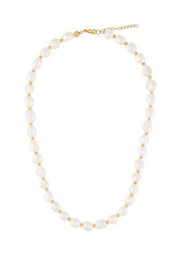 Nialaya Jewelry freshwater baroque pearl choker - Bianco