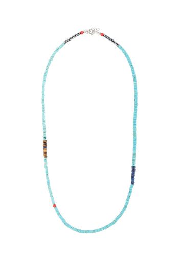 Nialaya Jewelry turquoise and tiger-eye necklace - Blu