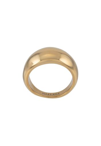 Nialaya Jewelry Anello a fascia Dome - Oro