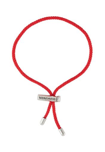 Nialaya Jewelry Bracciale con logo inciso - Rosso