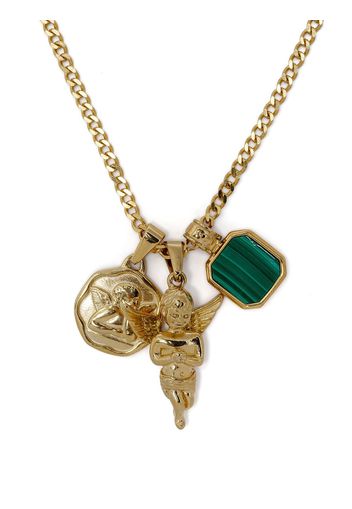 Nialaya Jewelry Collana con ciondolo Trio placcata oro - GOLD