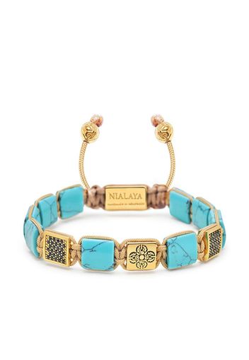 Nialaya Jewelry gemstone-embellished adjustable bracelet - Blu