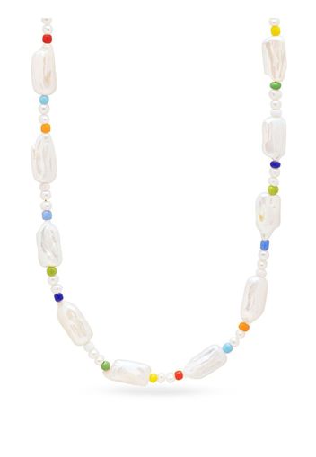 Nialaya Jewelry Choker Elongated Pearls - Bianco