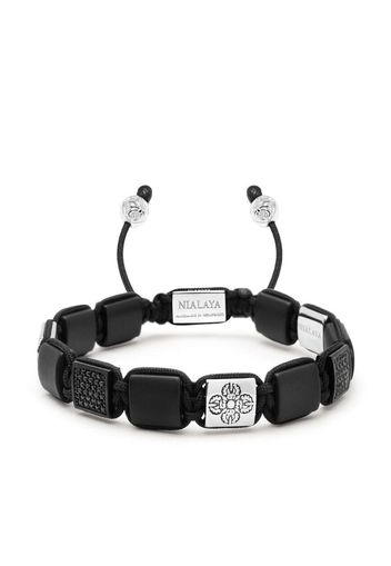 Nialaya Jewelry The CZ flatbread bracelet - Nero
