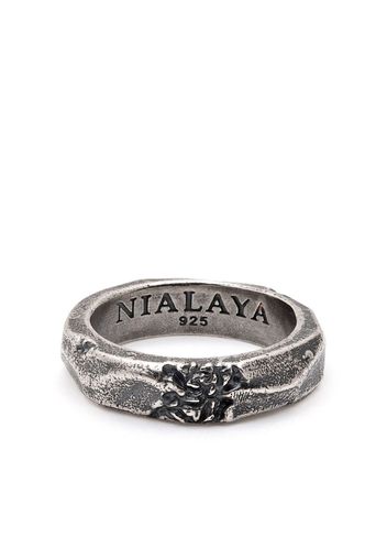 Nialaya Jewelry Anello con effetto vintage - Argento
