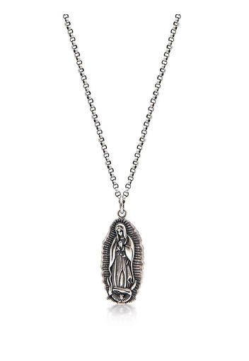 Nialaya Jewelry Collana con pendente Our Lady of Guadalupe - Argento