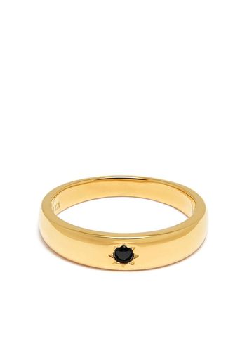 Nialaya Jewelry crystal-embellished band ring - Oro