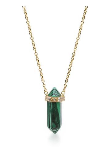 Nialaya Jewelry crystal-pendant chain-link necklace - Verde