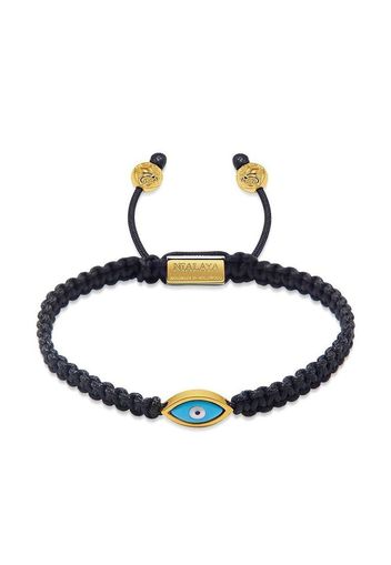 Nialaya Jewelry evil eye-detail string bracelet - Nero