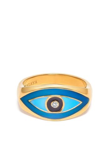 Nialaya Jewelry Anello Evil eye grande - Oro